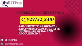 📌 C_P2W52_2410 Sample Question & Answer &ndash; SAP S/4HANA Cloud, Sourcing & Procurement