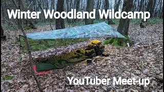 Winter Wildcamp - Tarp and Bivvy - Youtuber Meet-up