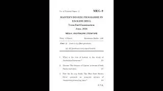 MEG - 9  June 2024 Question Paper