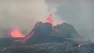 Iceland KayOne Crater Growing To A Huge Size, Iceland Volcano Eruption Update, Relaxing Music, Lava