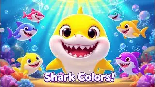 Shark Colors Song 🦈 | Learn Colors for Toddlers | Baby Shark Colors | Nursery Rhymes for Kids