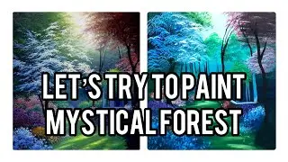 Mystical Forest | Beginners Challenge #28 | Easy Acrylic PAINTING | FUN | LEARNING HOW TO PAINT