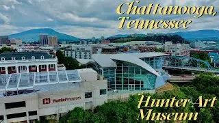 Chattanooga, Tennessee. 4K Drone Footage @ The Hunter Art Museum of American Art