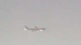 ✈️ Flight of Korean Air Boeing 747 Quadjet Silhouetted Above the Sun - 40x Magnification