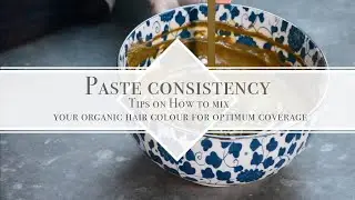Paste consistency - Tips on how to mix your Desert Shadow organic hair colour for optimum coverage.