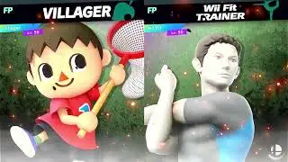 Super Smash Bros Ultimate Amiibo Fights Villager vs the World EX vs Wii Fit