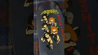 Skateboard Deck of the Day Brand X Anthrax reissue skate deck from 1987 Anthrax Madhouse