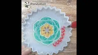 Mandala Flower Cup Mat Silicone Molds, For UV Resin#pandahall #diy #mold #diycrafts #crafting #resin