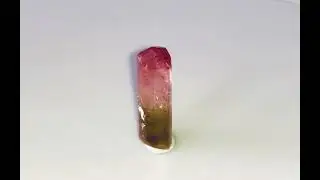 Transparent Polychrome Double-Terminated Tourmaline Crystal