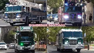 BOMBEROS SANTIAGO RESPONDIENDO A INCENDIO.