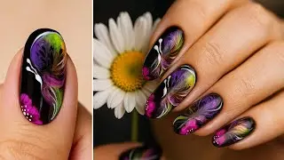 Blooming Gel Nail Art: Easy DIY Butterfly Design with Pigments