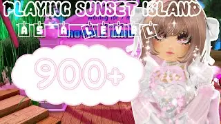 PLAYING SUNSET ISLAND AS A LVL 900+ | Royale high |