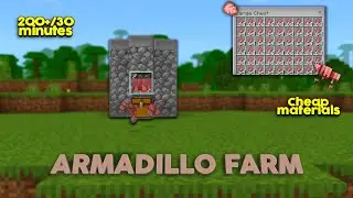 Minecraft Bedrock Easy Armadillo Farm! For Minecraft 1.21(Unlimited Armadillo Scutes and Wolf Armor)