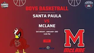 Santa Paula vs McLane High School Boys Basketball LIVE 1/3/26 - CV Showdown