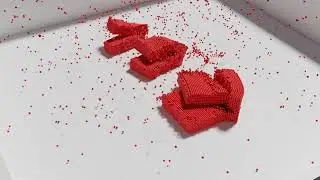Molecular simulation. Blender 2.9