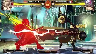 2BCU Challenger League GGXrd VOD: Week 1 Threesocks vs Dream Maker