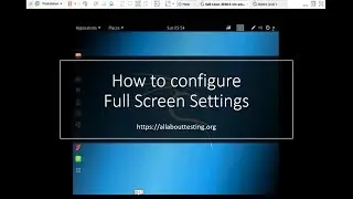 How to configure Full Screen Settings in VMWare