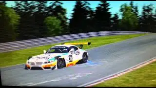 RF2 Nords24 Einstellfahrt Z4 Crash Mikk