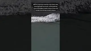 Black Sand Beach #iceland #travel #nature #world #shorts
