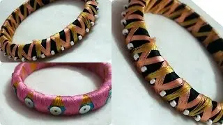 How to make silk thread bangles(horizontal weaving)......