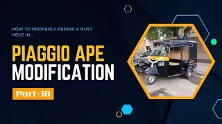 how to properly repair a rust hole in riksh | riksha  modification part 18|