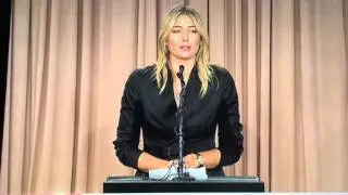 Maria Sharapova Drug Test Fail Press Conference 7th March 2016