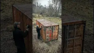 From Rusty Container to Cozy Sauna 😮 #satisfying  #transformation