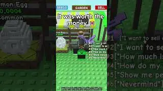 What Happens When You Sell The Best Pet In Roblox Grow A Garden?