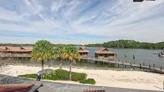 Disney Resort Ambiance - Polynesian Village Resort Afternoon and Evening with Fireworks!