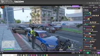 Taco watches Chawa get Pulled over by PD after Bait & Switch | Prodigy RP | GTA RP | CG