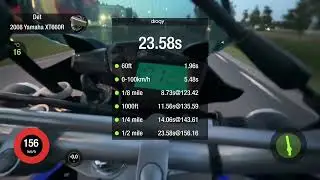 Yamaha XT660 R X  STOCK VS DNA filter 1 and 2 acceleration DRAGY Top speed 1/4 1/2 0-60 0-100
