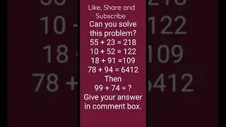 Math puzzle game #1 🤔☝|| Solve this || #shorts #maths #puzzle #puzzletest #knowledge #iqtest