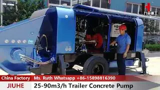 Operate trailer concrete pump