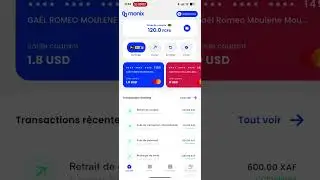 Test d&eacute;cevant de l'application MONIX cr&eacute;ation de carte visa et MasterCard virtuel 