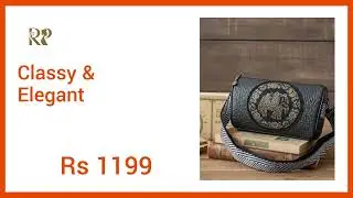Designer Elephant Studded Sling Bag
