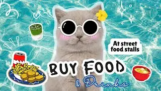 English Conversation Practice |🍜 At a street food stall 🥤| Learn English with Purple