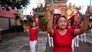 Dirgahayu RI ke 77 ||Vihara Dharma Cattra /Kong Co Bio Tabanan || line dance 17 Agustus