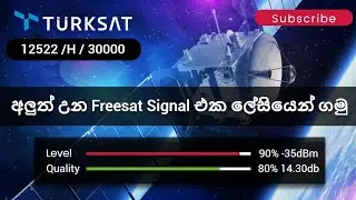 අලුත් උන freesat 2026 සිග්නල් එක ලේසියෙන්ම ගමු. ( Türksat 6A )