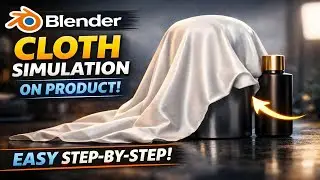 Blender Cloth Simulation Tutorial for Beginners | Cloth Falling on Product (Step by Step)