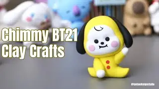 full video Make chimmy by Bt21 Figure with air dry foam clay craft art Fondant #bts #bt21#chimmy