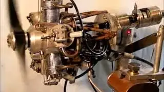 Model Aero Engine - Inertia Starter (10x slow motion)