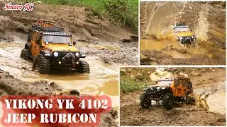 Yikong YK 4102 RC Crawler Speeding on a Muddy Track Realistic RC Crawling