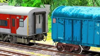 BCNHL WAGON COUPLING LHB RED COACH | BUMPY RAILROAD | RAILWORKS | TRAIN SIMULATOR 2022 | RAILROAD