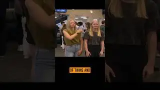 A high school graduation ceremony in the Chicago with 12 sets of twins and one set of triplets.
