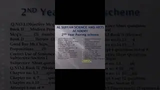 How to prepare 2nd year English paper.. Pairing scheme