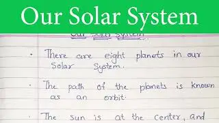 10 Lines on Our Solar System In English | Our Solar System Essay I Essay On Our Solar System