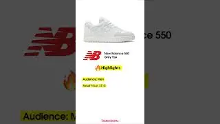New Balance 550 White Grey Toe BB550LSA 🔥