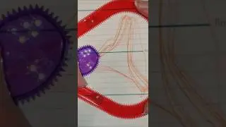 Веселый треугольный спирограф с оранжевым солнцем #спирограф #asmr #треугольник