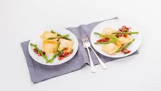 Gefrituurde geitenkaasravioli met gembersalsa – Allerhande