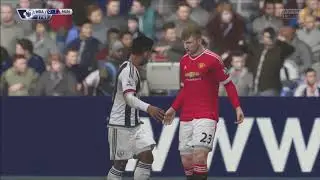 FIFA 16: West Bromwich vs Manchester United, Premier League Game 28